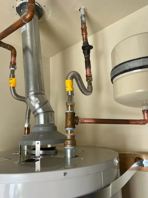 Water heater installation and plumbing repair in West Winfield