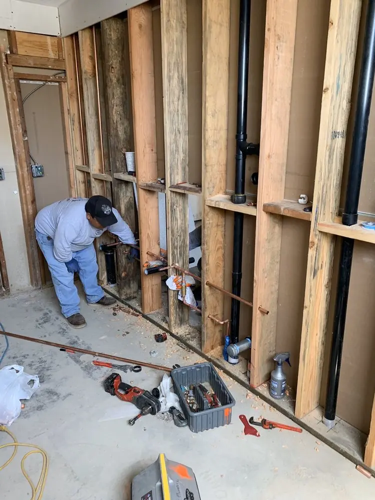 Commercial rough-in plumbing for Gas Line Repair in West Winfield